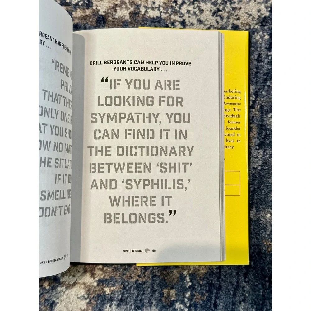 Awesome Sh*t My Drill Sergeant Said Dan Caddy Wit‎ Wisdom Book Signed
